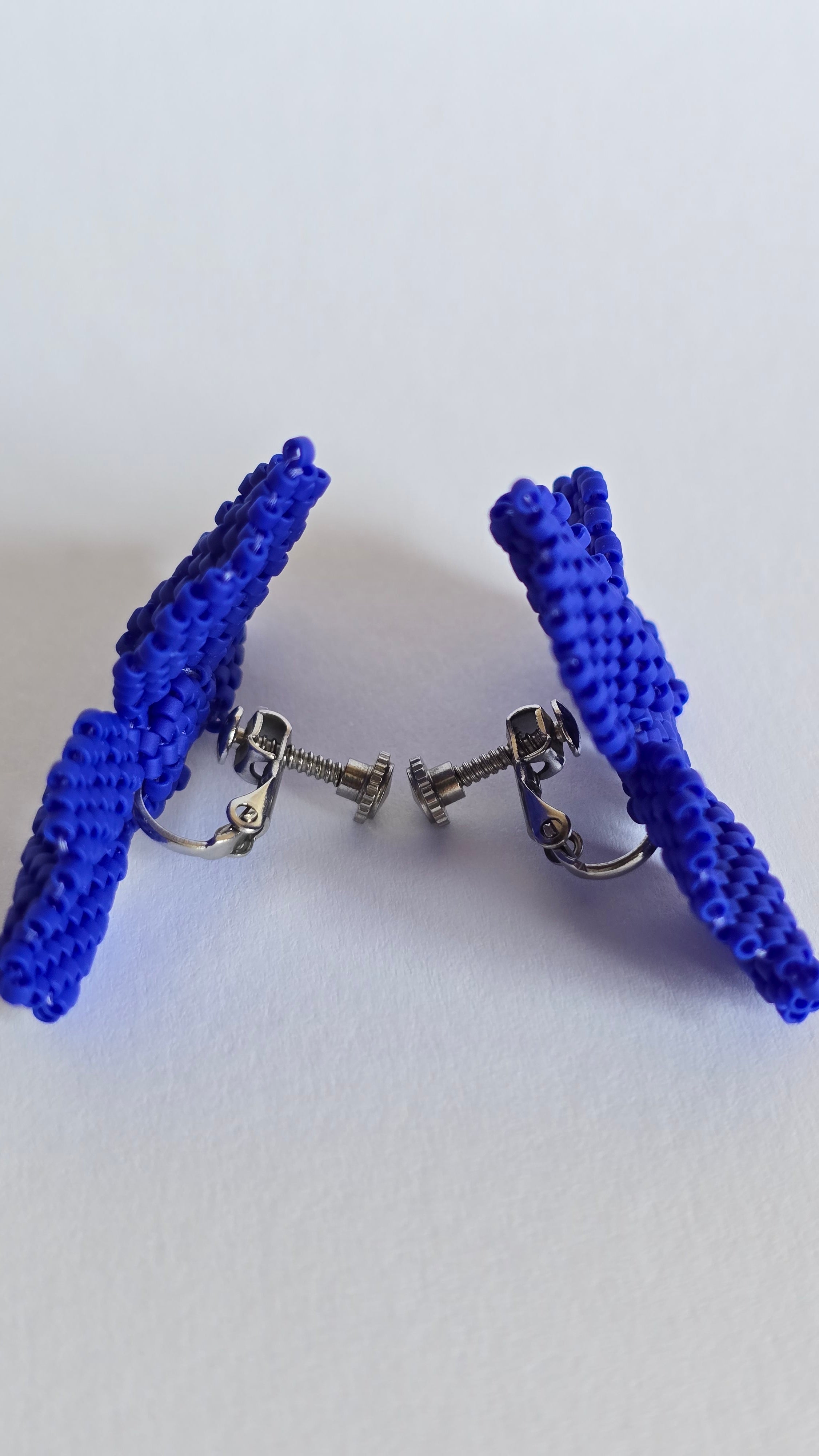 Cornflower Beaded Earrings