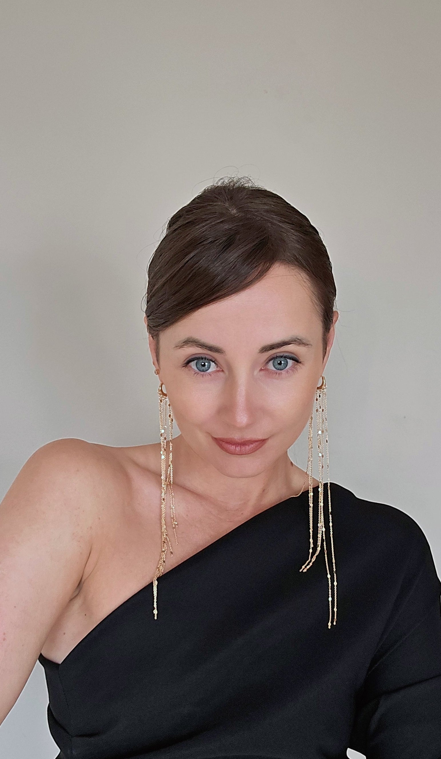 Earrings Long Gold Drops